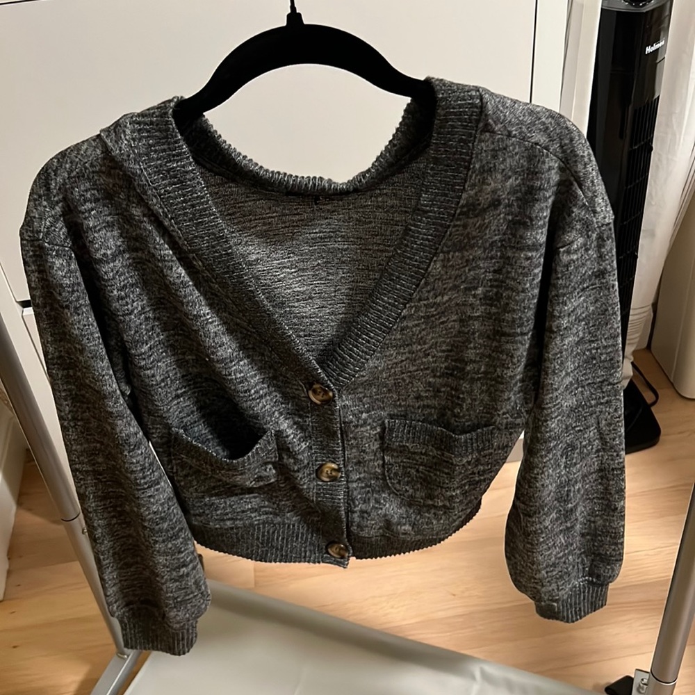 Black cardigan